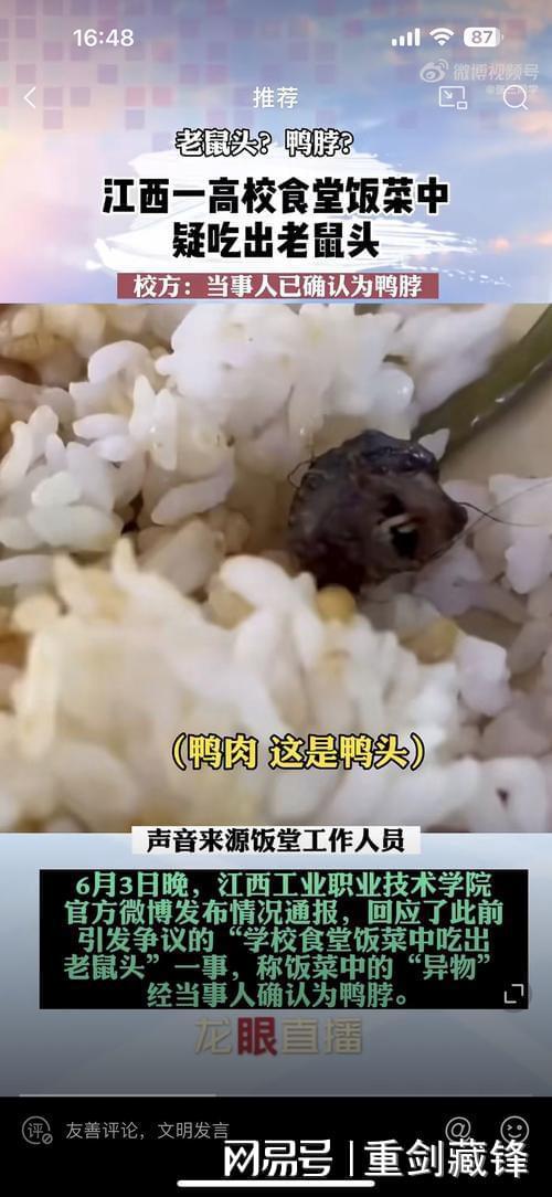 江西鼠头鸭脖事件成立省级调查组：为何杀鸡用牛刀？