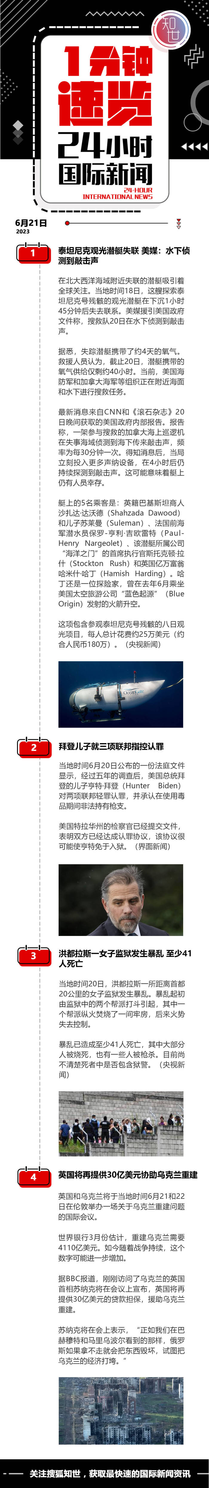 泰坦尼克观光潜艇失联美媒：水下侦测到敲击声|</p>                <!--end::Text-->
            </div>
            <!--end::Description-->
            <div class=