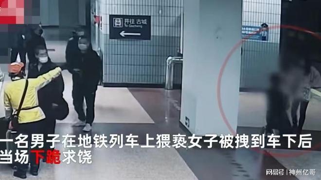 女子地铁上遭男子猥亵，避让无果后揪住男子报警，对方下跪讨饶