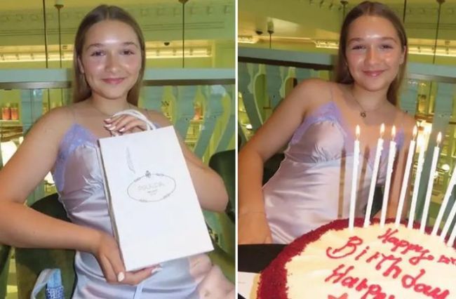 贝克汉姆夫妇为女儿庆12岁生日身穿紫色长裙身高直逼母亲
