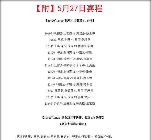 国乒直通赛：7位世界冠军惨遭败绩！今天迎来焦点大战（附赛程）