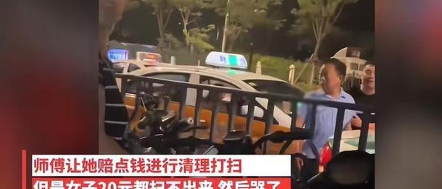 女子吐车上不给钱反怼司机
