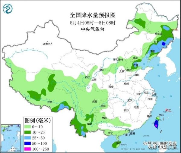 强降雨转向东北