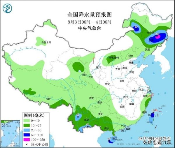 强降雨转向东北