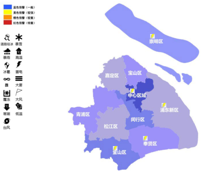 上海发布雷电黄色预警！预计今天午后到上半夜，本市大部地区将发生雷电活动并伴有短时强降水＋雷雨大风
