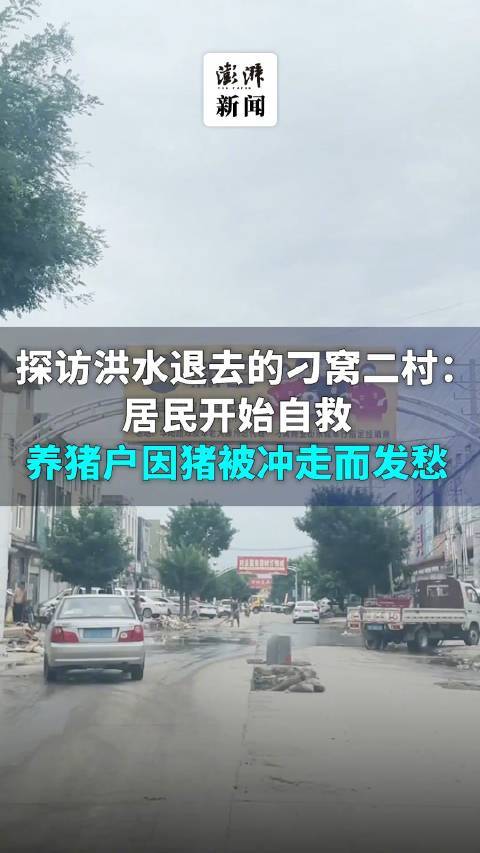 探访洪水退去的涿州刁窝二村：居民自救，涿州养猪户因猪被冲走而发愁