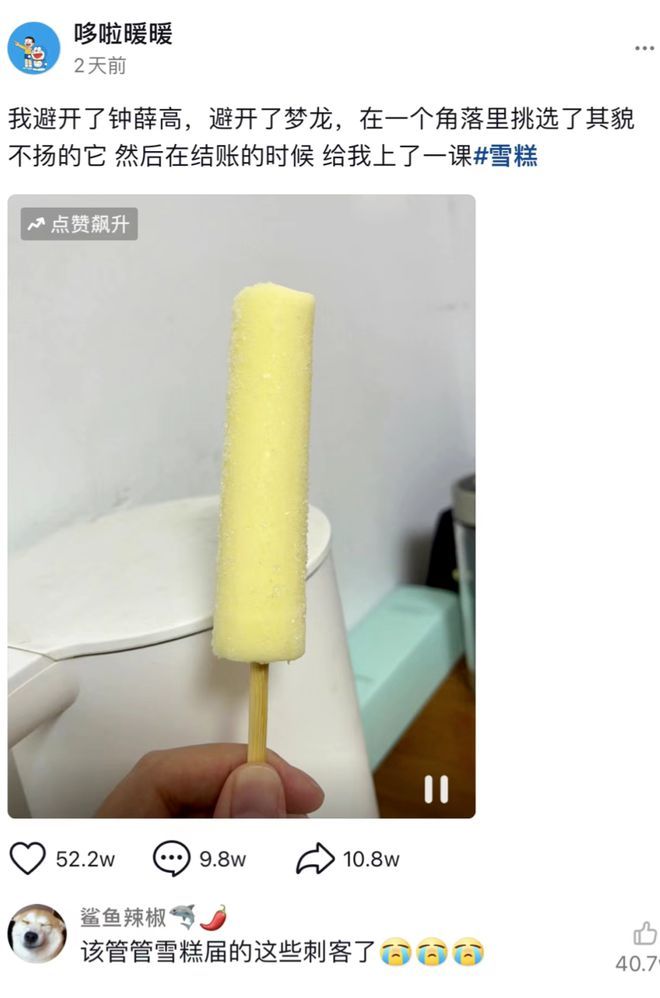 把雪糕拍成吃不起的样子