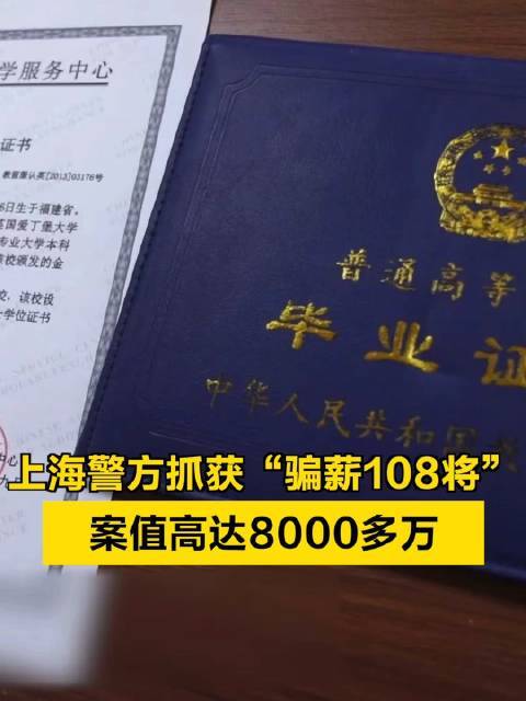 上海警方抓获骗薪108将