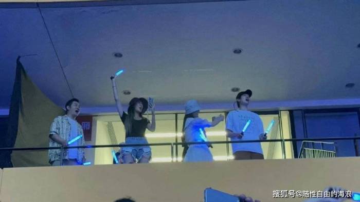 谢娜魏大勋去看张杰演唱会