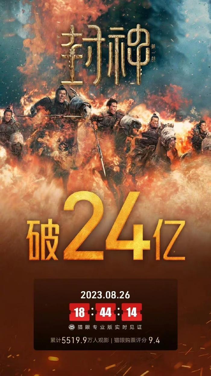 封神第一部票房破24亿