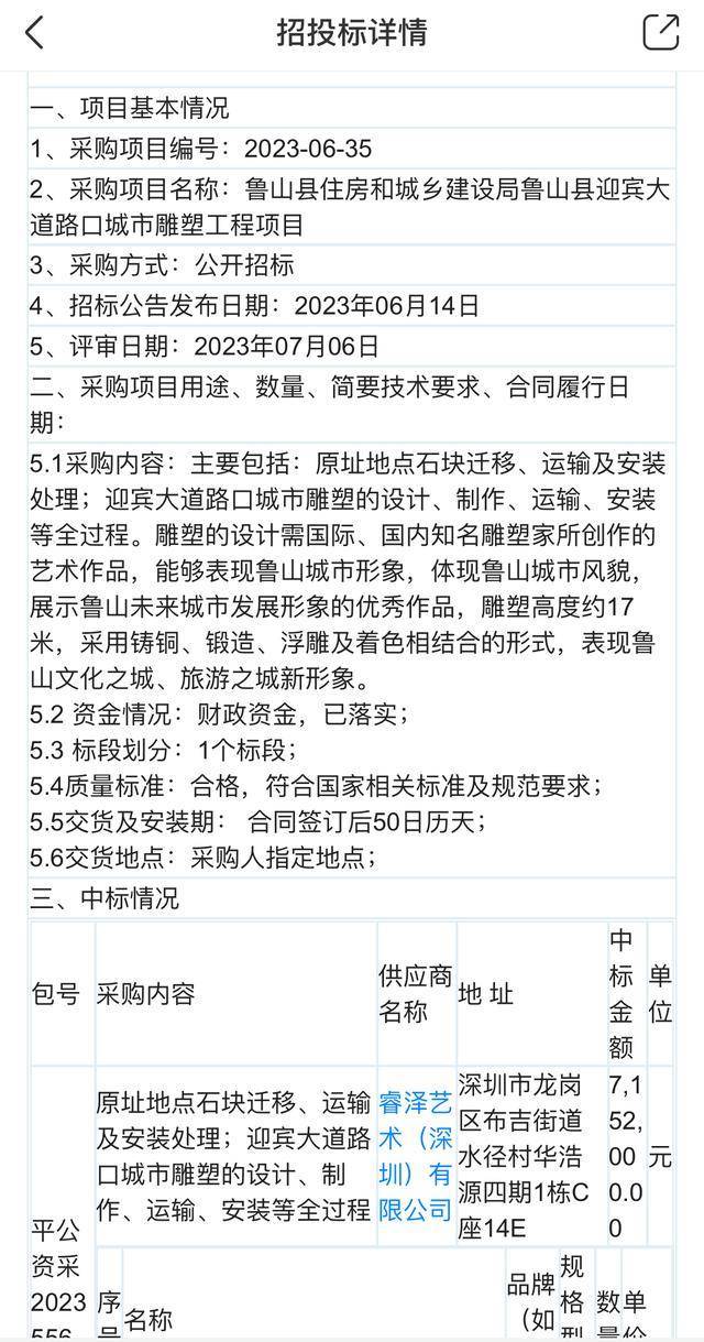 县政府被问天价雕塑