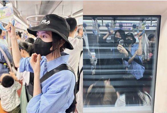 高圆圆坐地铁看李宗盛演唱会