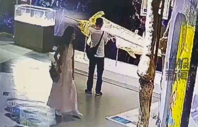 男子将博物馆内标本掰断，网友：手欠！