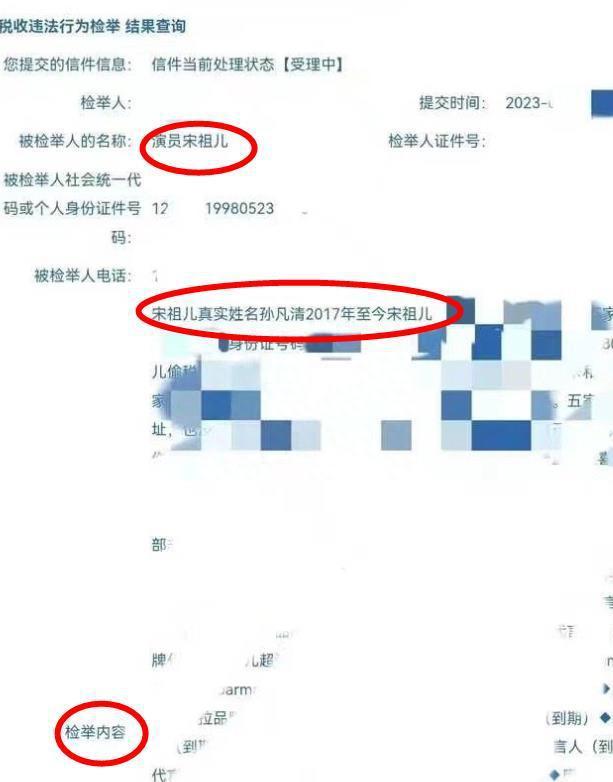 宋祖儿疑偷税被举报