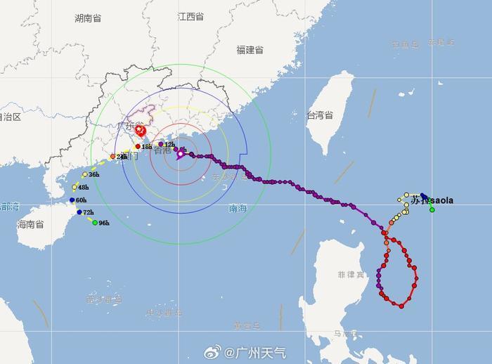 苏拉将登陆或擦过广东台山一带沿海