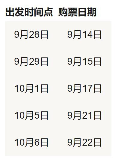 中秋节火车票9月15日开售