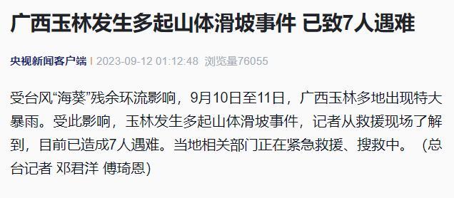 山体滑坡致10人遇难