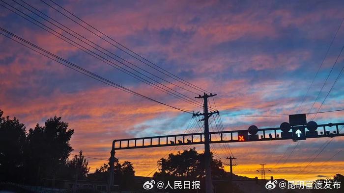 北京秋日晚霞好浪漫