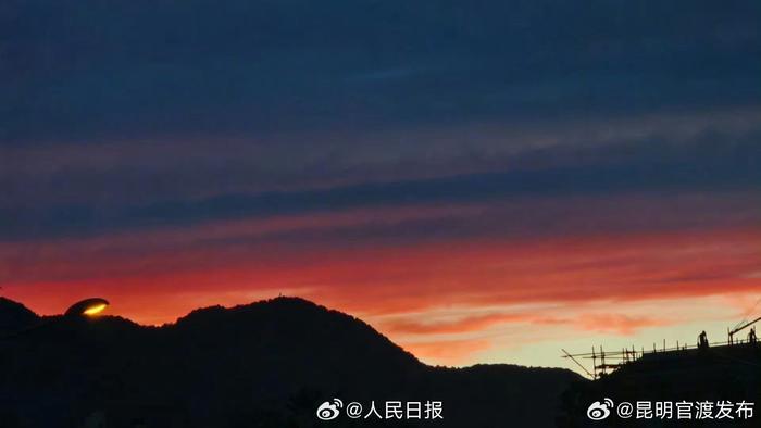 北京秋日晚霞好浪漫