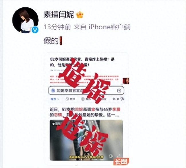 李晨辟谣与闫妮恋情