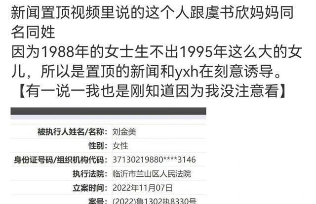 虞书欣父母公司被恢复执行