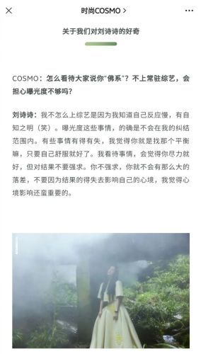 刘诗诗回应不上常驻综艺