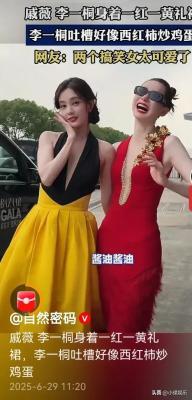李一桐吐槽与戚薇撞衫西红柿炒鸡蛋