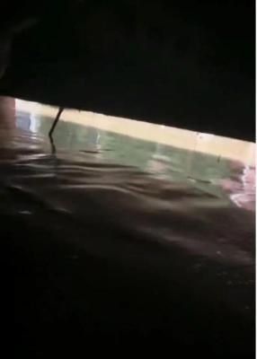 女子遭洪水冲入地库，安全引关注