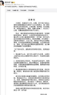 旺仔小乔道歉信查重率高达97.18%