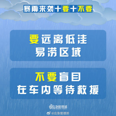 暴雨应对指南：10要10不要
