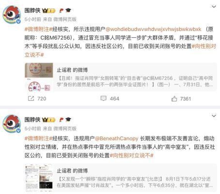 网民冒充武大肖某某，违规账号被关闭