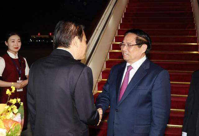上合组织天津峰会：越南总理范明政抵达